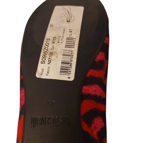 𝅺Just Cavalli Ballerina Flats Sz 41 Narrow Width A1 NWT - Picture 9 of 12